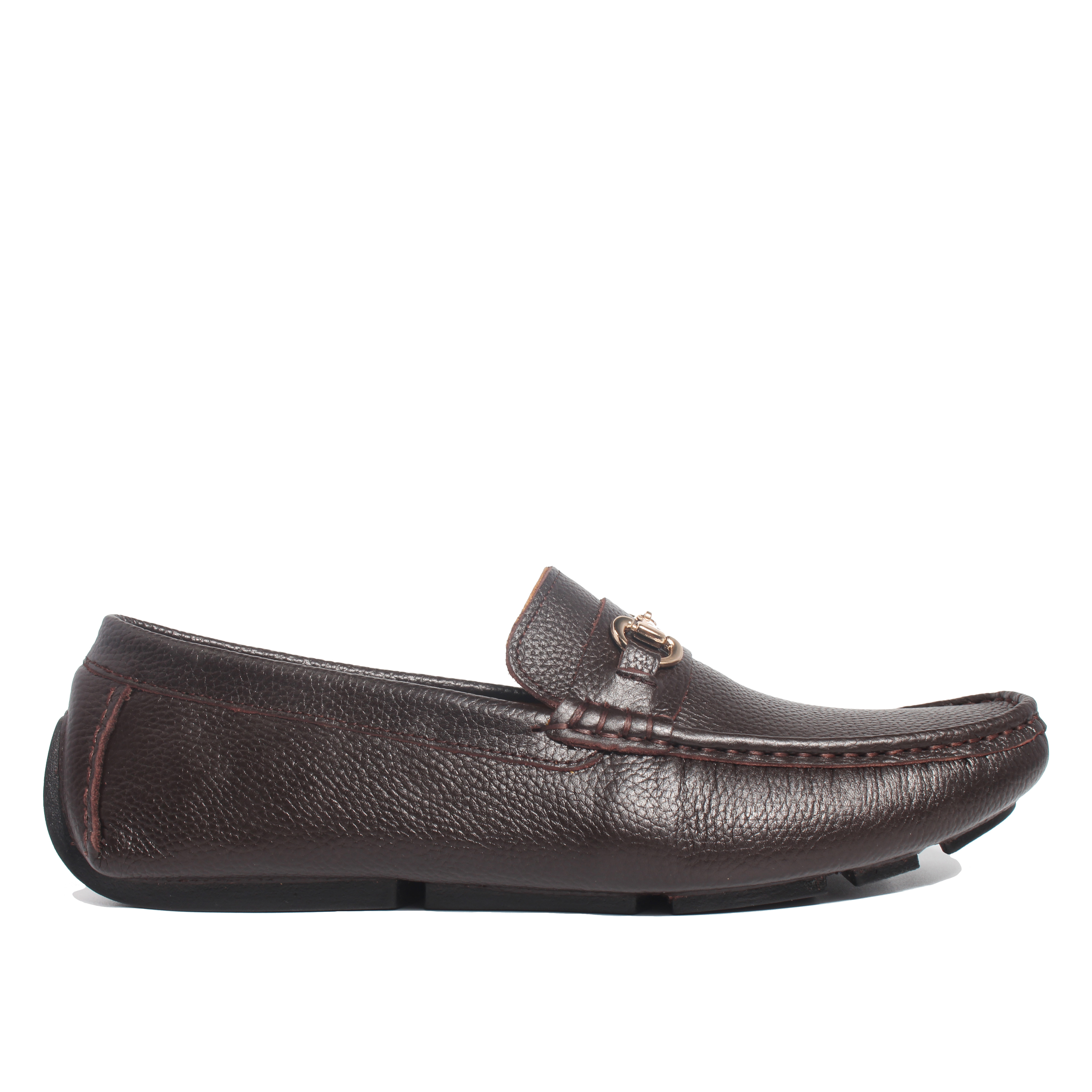 Giày MICHILUX Da Bò Thật Chính Hãng Horse Bit Moccasin CIEHM Màu Nâu Sẫm