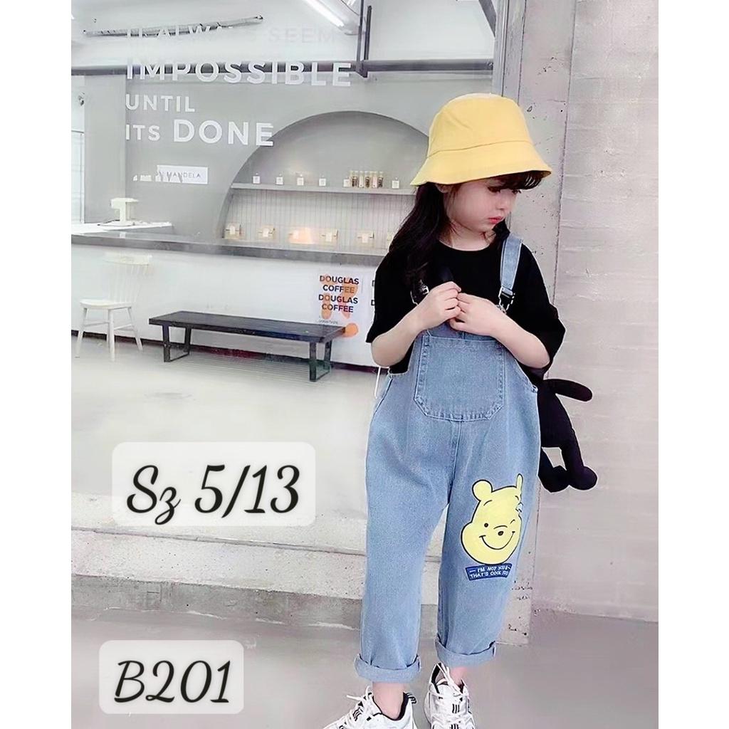 Bộ yếm jeans phong cách cho bé gái size 20-35kg hàng Quảng Châu cao cấp