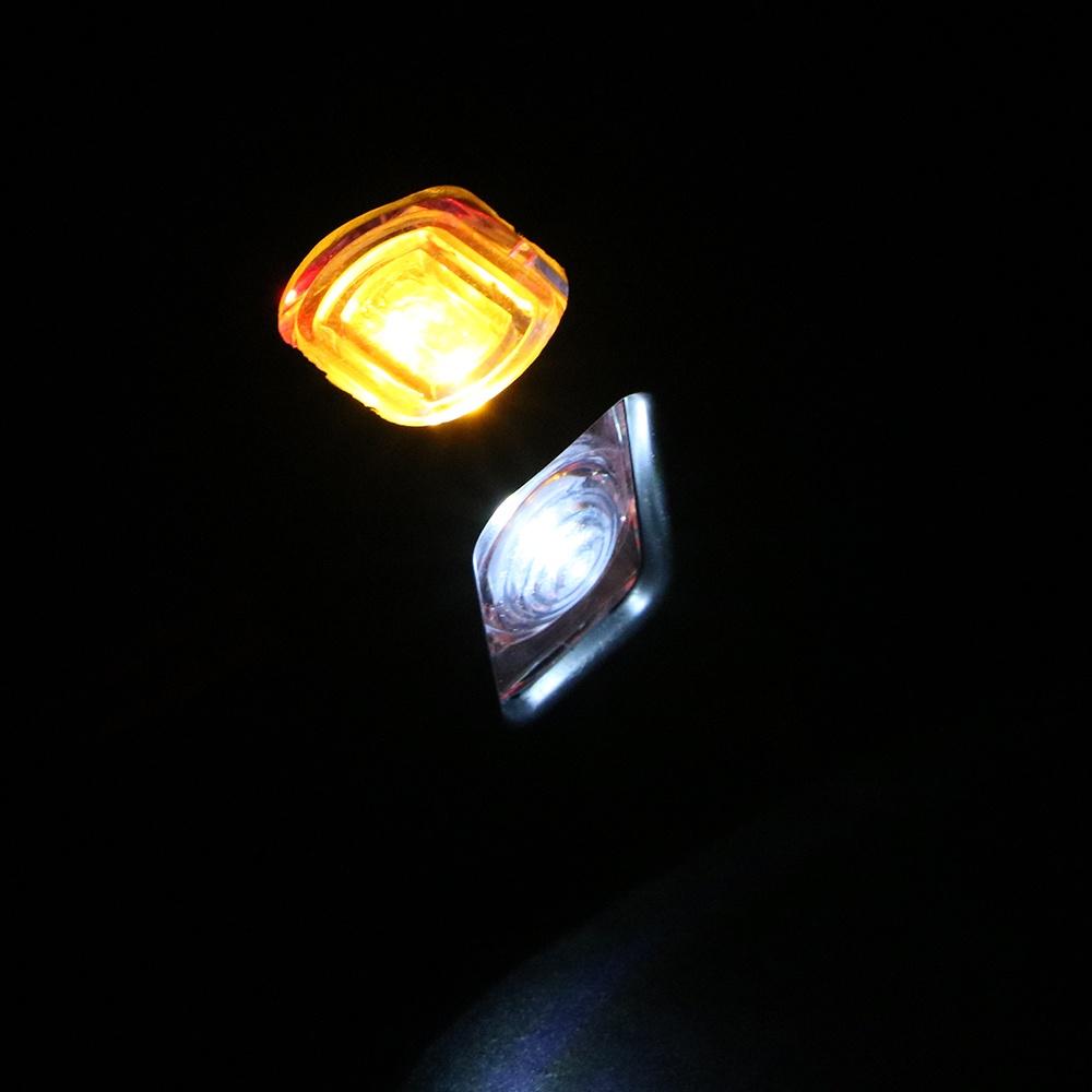 1 cặp đèn LED 4 bóng 10-30v 3 mặt màu hổ phách đỏ trắng cho xe tải