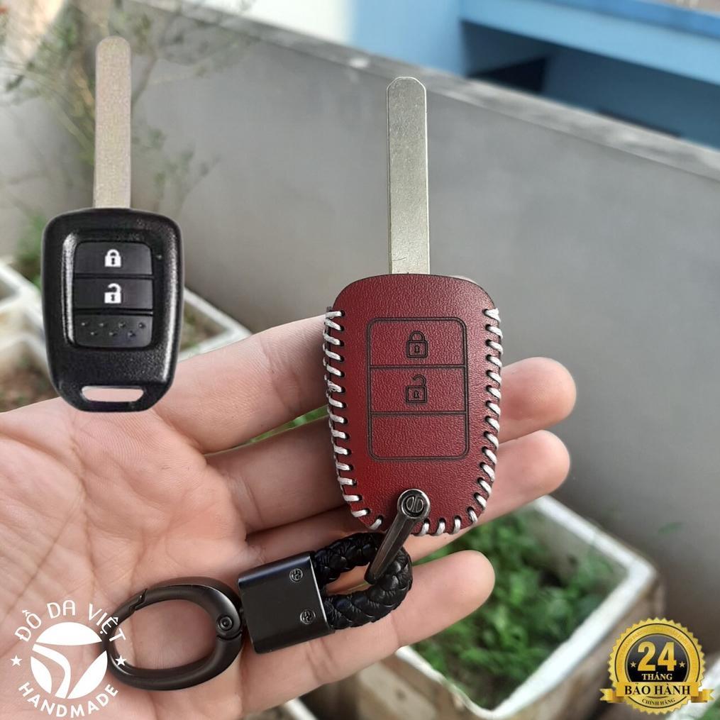 Bao da chìa khoá Honda Brio, City, Civic 2014-2018 chìa khoá cơ bảo hành 2 năm