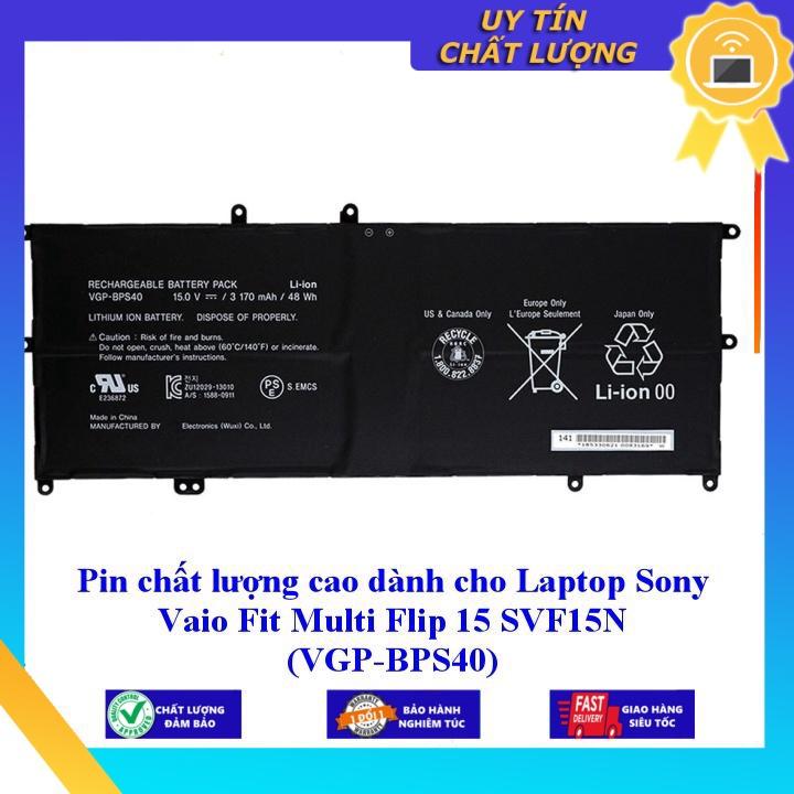 Pin chất lượng cao dùng cho Laptop Sony Vaio Fit Multi Flip 15 SVF15N VGP-BPS40 - Hàng Nhập Khẩu New Seal