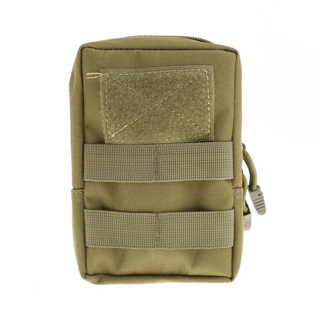 Outdoor Tactical Molle Belt Waist Pack Fanny Utility Phone Pouch Black