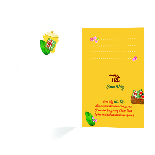 Thiệp tết Sum Vầy Maisen