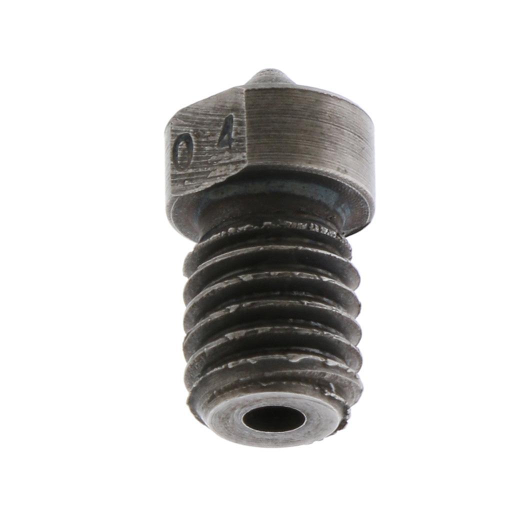Replacement M6 Steel 0.4mm Extruder Nozzle 1.75mm for 3D Printer Parts