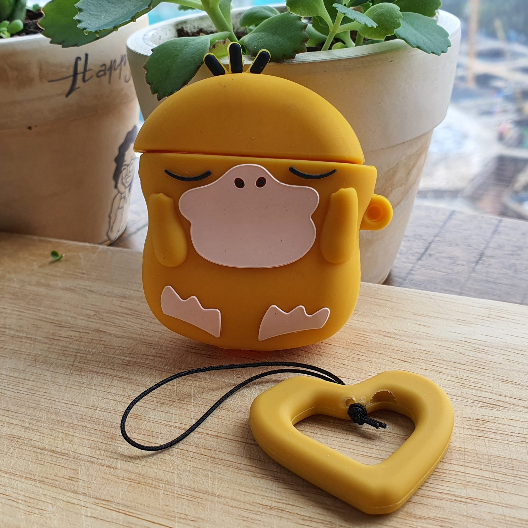 Bao Case Silicon Cho Tai Nghe Apple AirPods 1 / AirPods 2 - Hình Vịt Koduck Ngu Ngốc