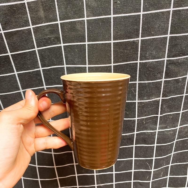 Cốc ly sứ có quai dáng nhọn 330ml cao 12cm - Nhiều màu lựa chọn - Gốm sứ Bát tràng