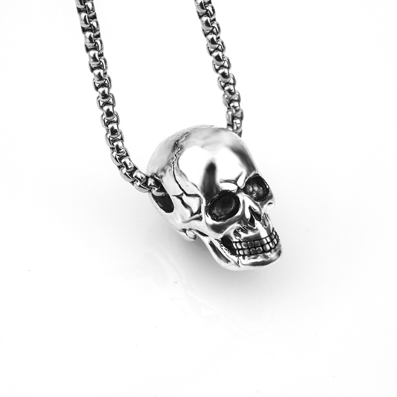 Dây chuyền hóa trang halloween cực chất, vòng cổ đầu lâu skull