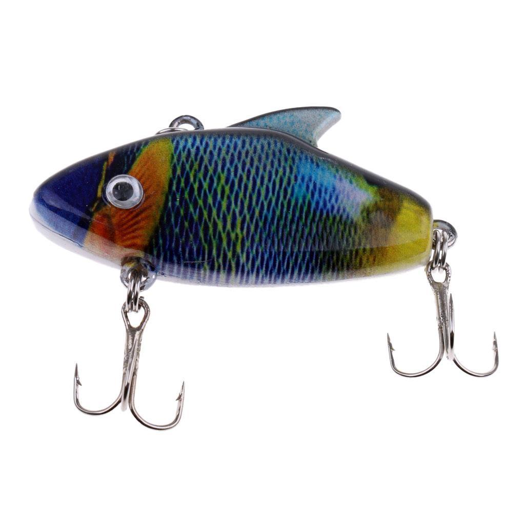 2-6pack VIB Fishing Lures Plastic Hard Baitt Crankbait with Treble Hook 3#