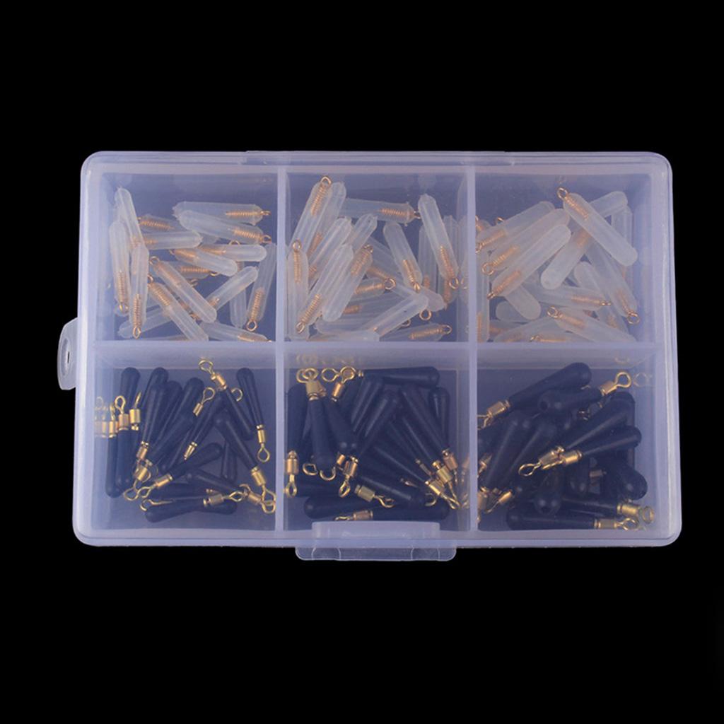 120pcs/lot Silicone Stopper Head Float Seat Throw Line Fishing Float Bobbers