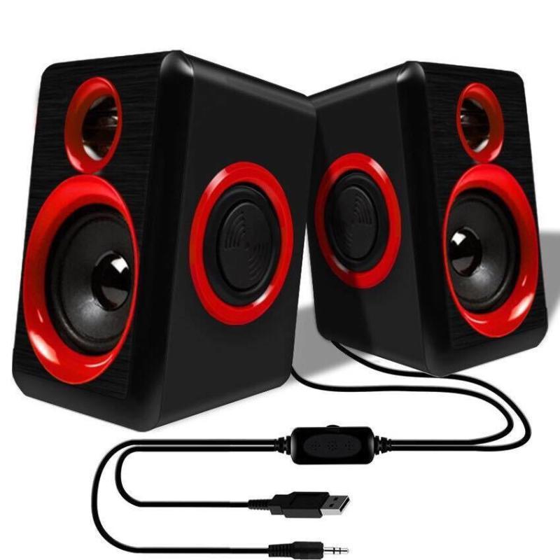 Loa đa phương tiện với loa siêu trầm âm bass usb có dây cung cấp cho PC/máy tính xách tay/màu điện thoại thông minh: màu xanh lam
