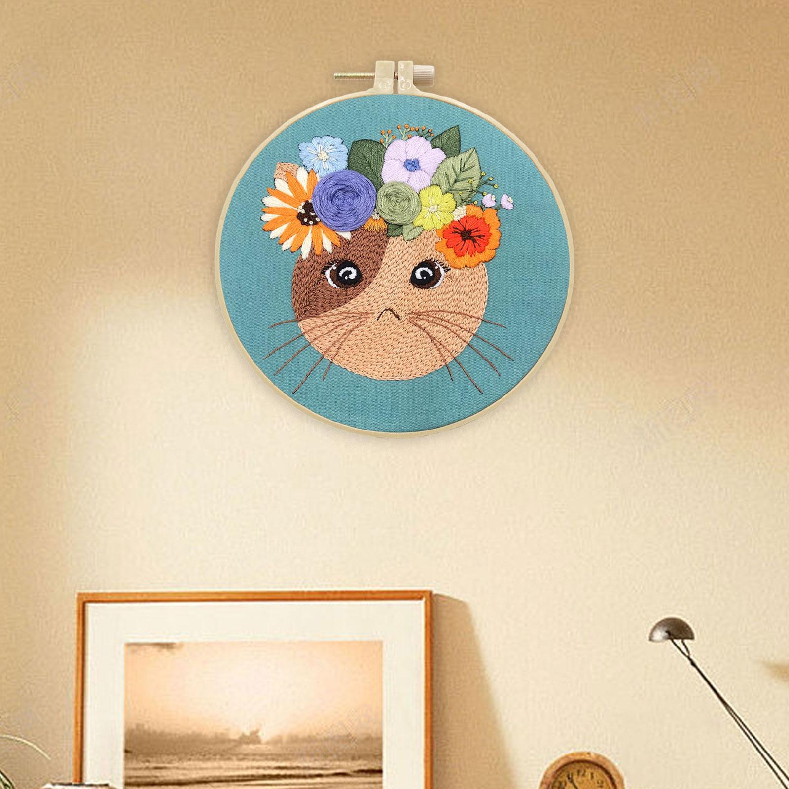 Embroidery Starter DIY with Embroidery Hoop Cross Stitch Home Decor Gift
