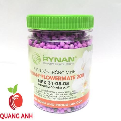 Phân tan chậm thông minh Rynan Flowermate 200 NPK 31-08-08 chuyên dùng cho phong lan cây cảnh