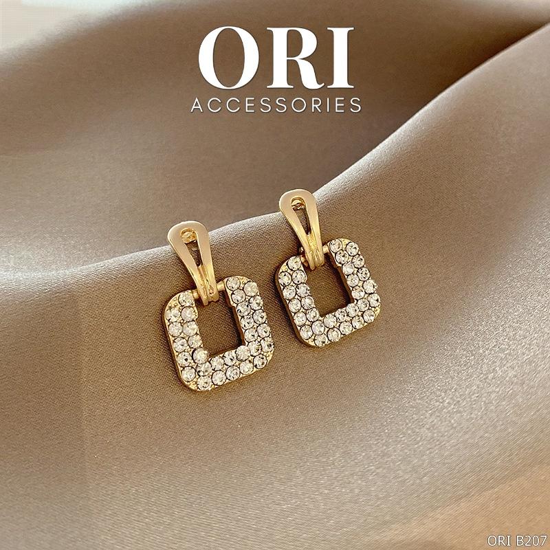 Bông tai nữ Vintage đính đá tinh tế sang trọng ORI ACCESSORIES B207