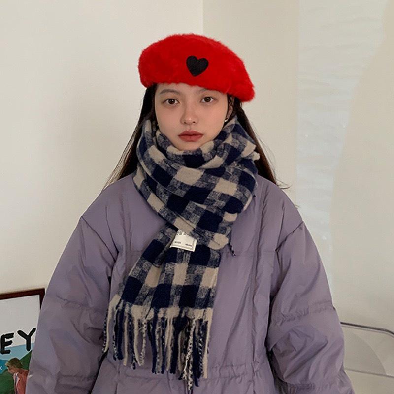 KHĂN LEN QUÀNG CỔ NAM NỮ KHĂN KẺ CARO HÀN QUỐC CAMCAMVINTAGE KHĂN CHOÀNG LEN NAM NỮ VINTAGE MỀM MỊN DÀY CỰC ẤM