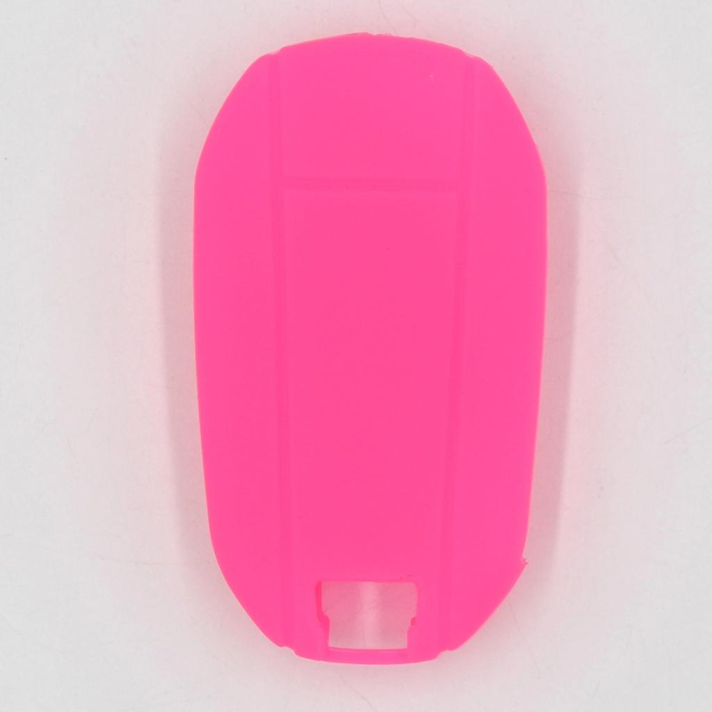 Silicone Car Key Case Cover Fit for AUDI Folding Remote Key Fob Case Shell 3 Buttons Rose Red