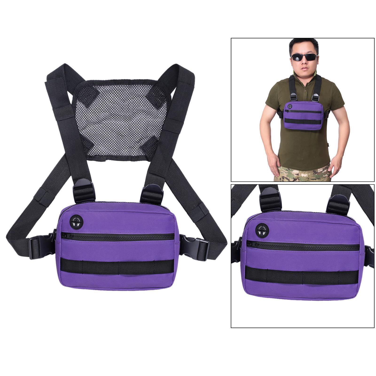 Men Chest Rig Outdoor Harness Bag Hiking Pouch Shoulder