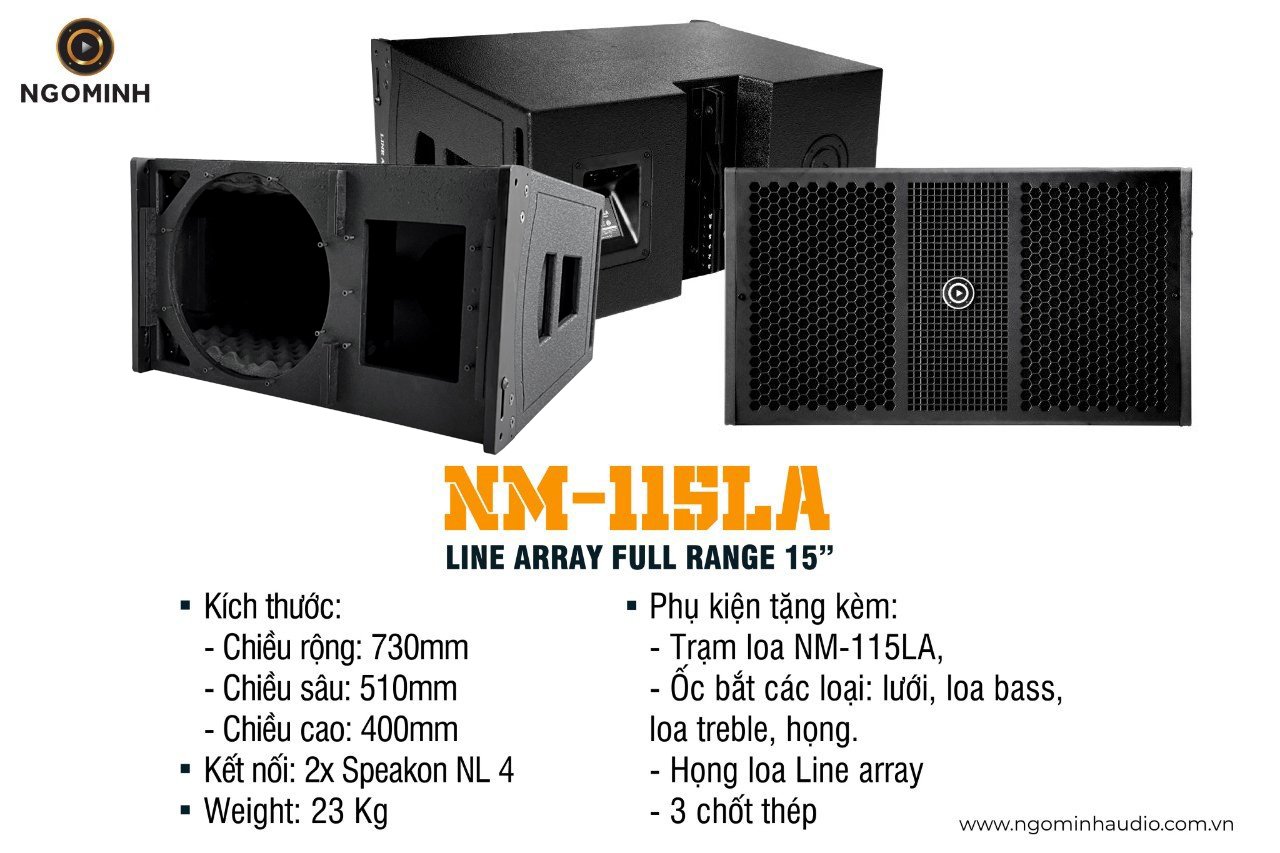 THÙNG LOA LINE ARRAY 15″ NM-115LA- Hàng Chính Hãng