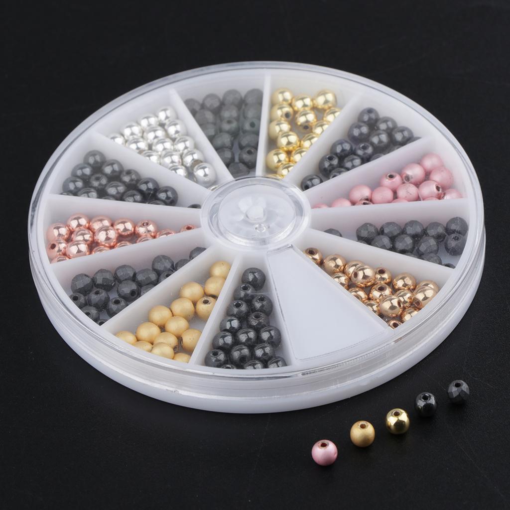 Assorted Multicolor Crystal Gems with Hole for String Beads of Necklace/Ring/Bracelet Art Craft Toys and DIY Jewelry Crystal Kit with Case
