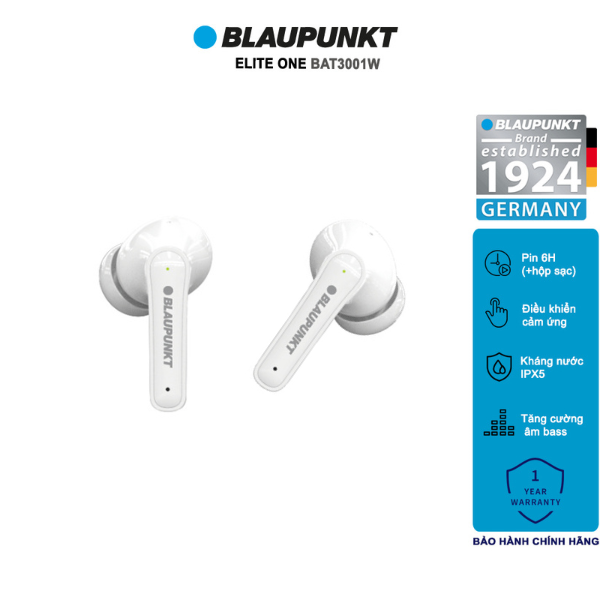 Tai nghe Bluetooth Blaupunkt ELITE ONE BAT3001W - Màu trắng- Hàng chính hãng