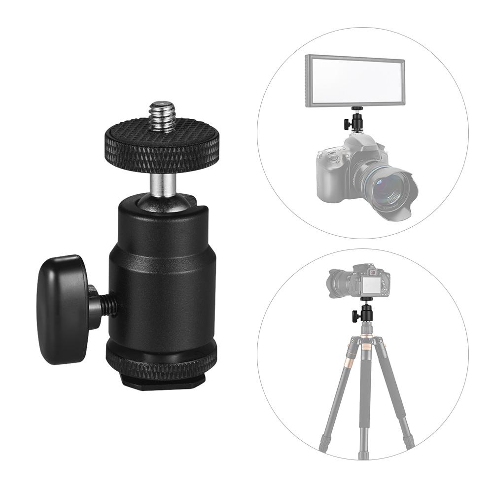 Kẹp giá đỡ điện thoại có thể điều chỉnh + Đầu bi mini với giá treo vít 1/4 inch cho Canon Nikon Sony DSLR Màn hình ILDC Mini DV