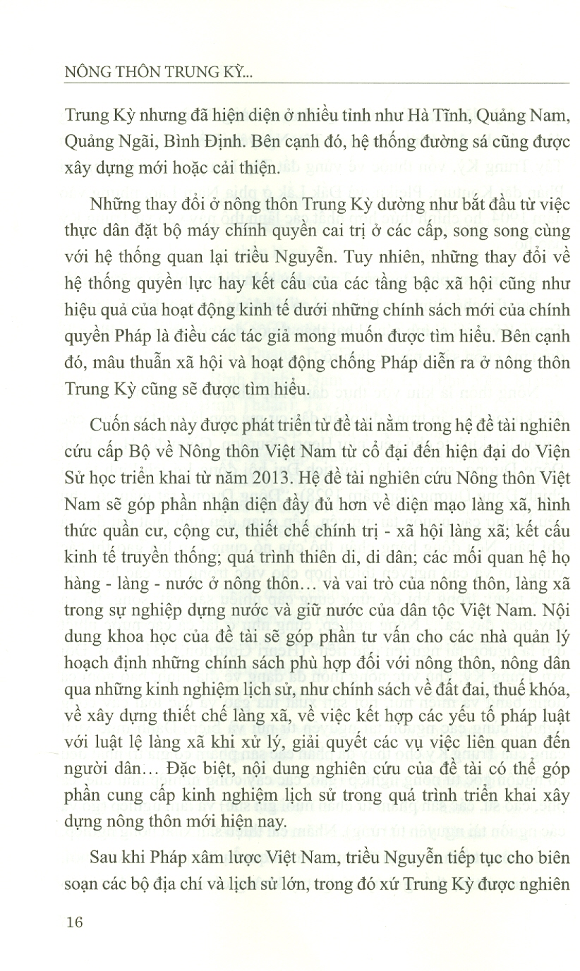 Nông Thôn Trung Kỳ Từ Năm 1858 Đến Năm 1945 (Sách Chuyên Khảo)