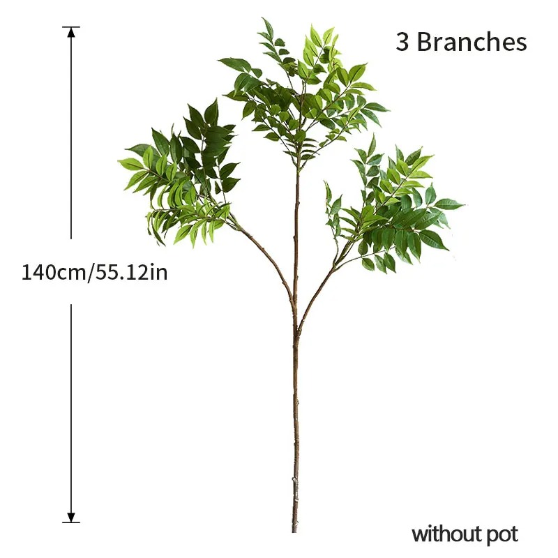 Cây nam thiên trúc giả - Cao 150cm - Thân nhựa lõi thép - Cây giả, hoa lụa Decor trang trí nhà cửa.