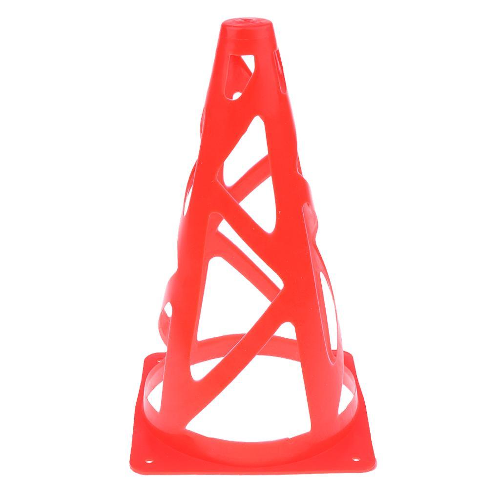 10Pcs Traffic Cones 9" / 23cm for Soccer Football Basketball - Red