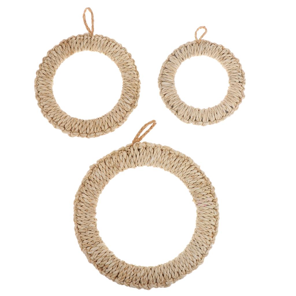 Natural Corn Straw Braided Pot Holder Mat Coaster Woven Placemat 5.9inch