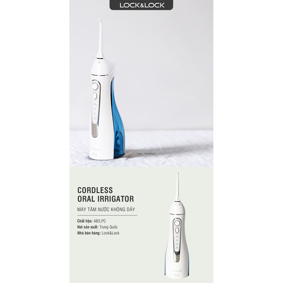 Máy Tăm Nước Không Dây LocknLock Cordless Oral Irrigator 