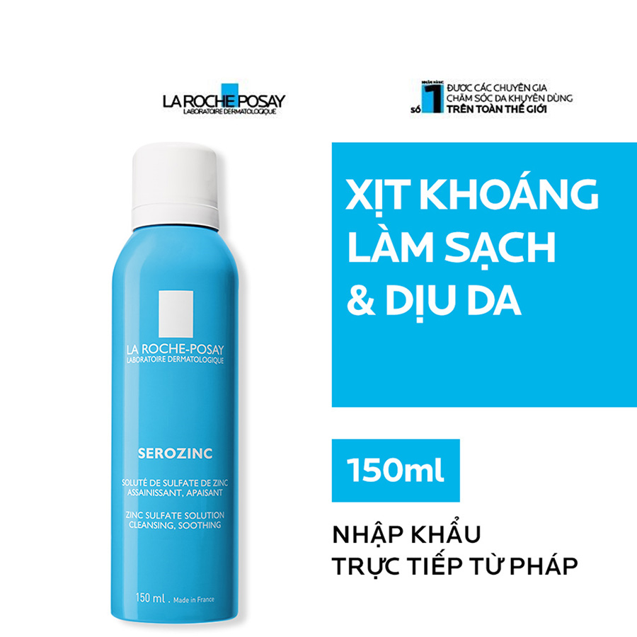 Xịt khoáng giúp làm sạch &amp; làm dịu cho da dầu mụn La Roche Posay Serozinc 150ml