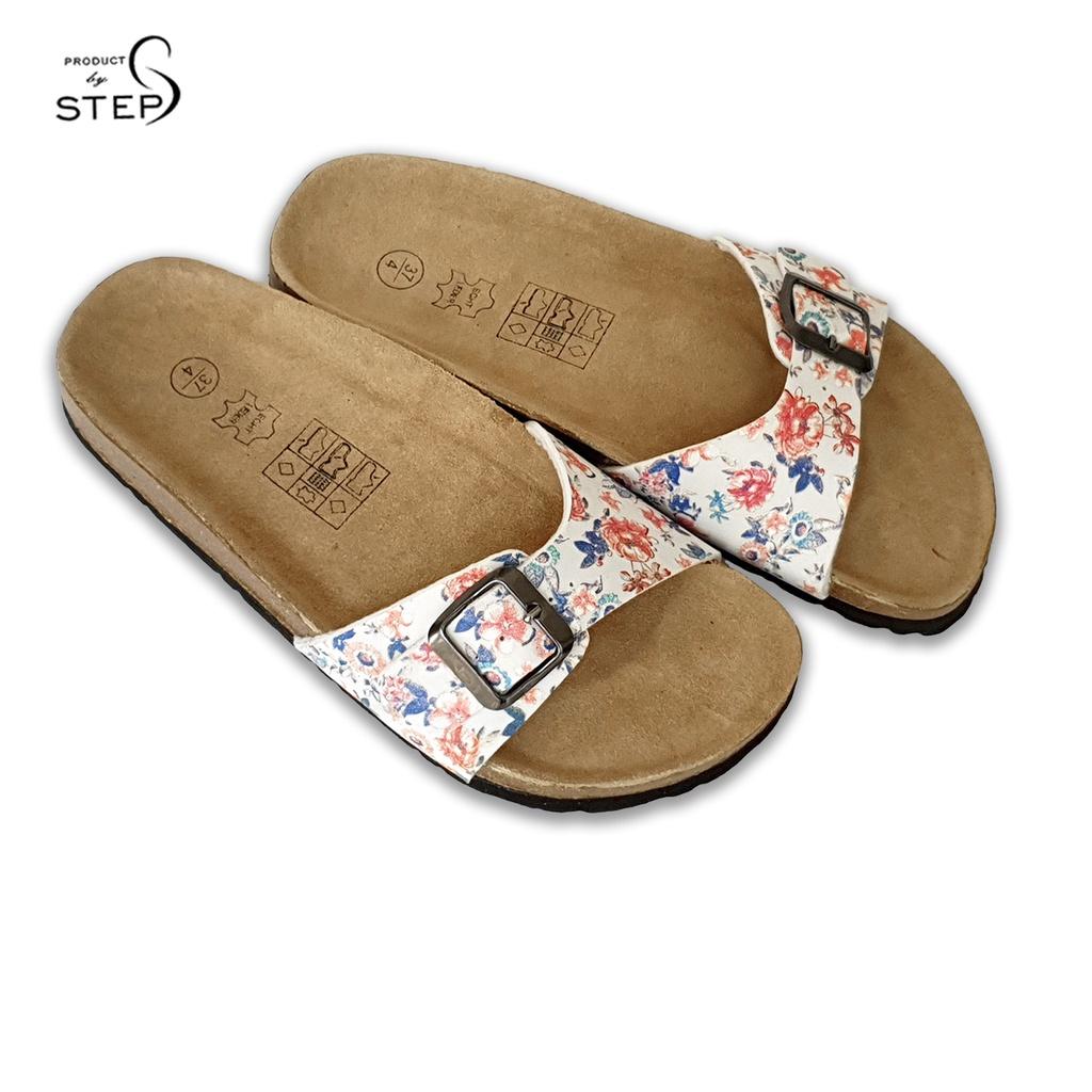 Dép đế trấu EVA in hoa văn quai bản 1 khoá (Size 35-39)