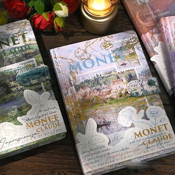 Sổ tay bìa cứng - sổ nhật kí phong cách cổ điển, vintage chủ đề hội họa - claude monet