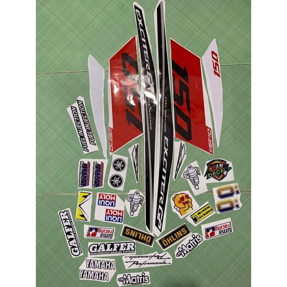 Tem exciter 150 đỏ đen