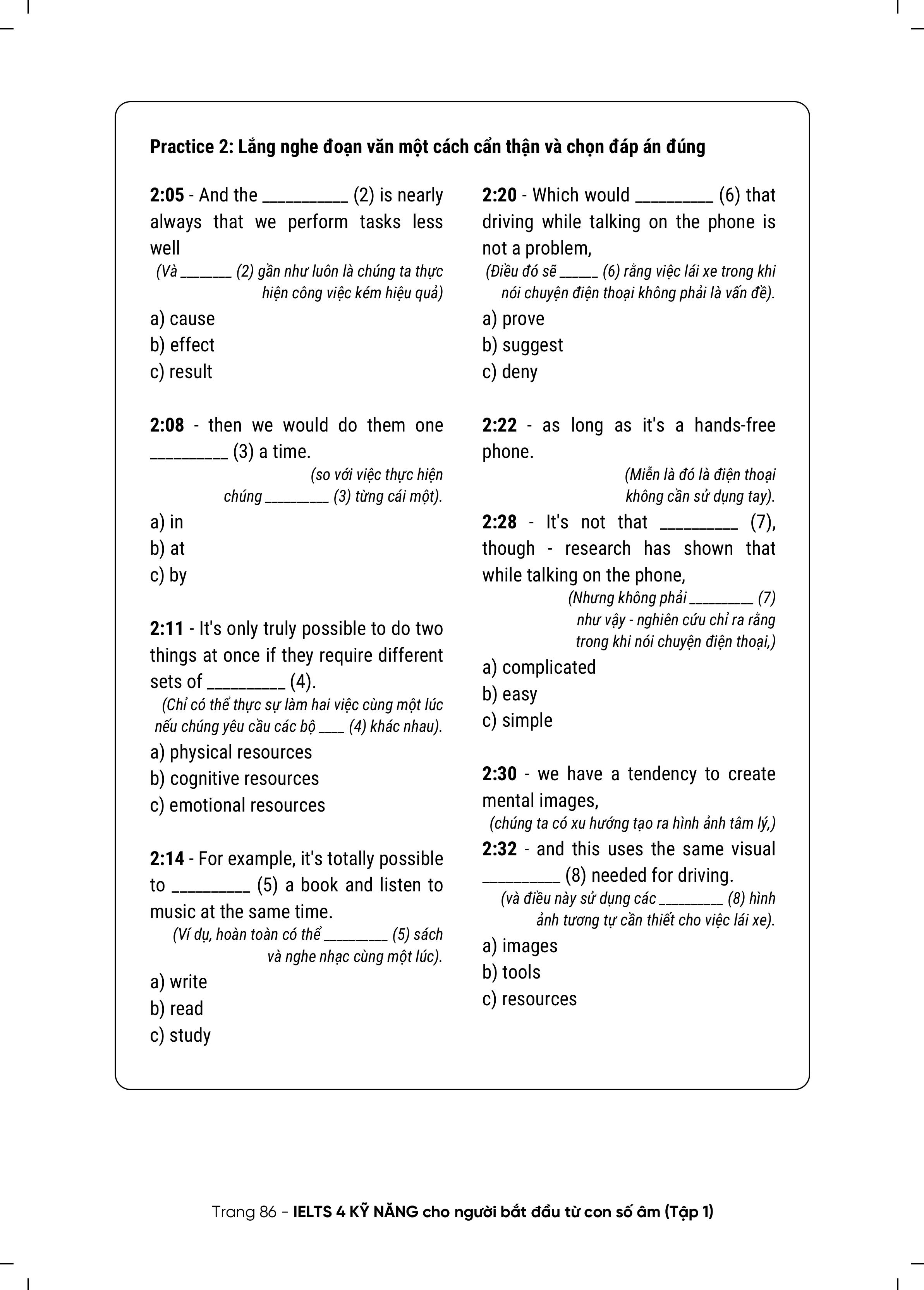 Sách IELTS 4 Kỹ Năng Dành Cho Người Mới Bắt Đầu Từ Con Số Âm- Từ Vựng Và Ngữ Pháp Trọng Tâm Trong IELTS- Band 0-4.0