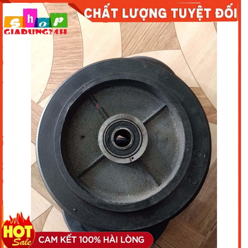 Bánh xe lõi sắt đặc đường kính 200mmx45mm cao su đặc chịu lực tải đến 150kg