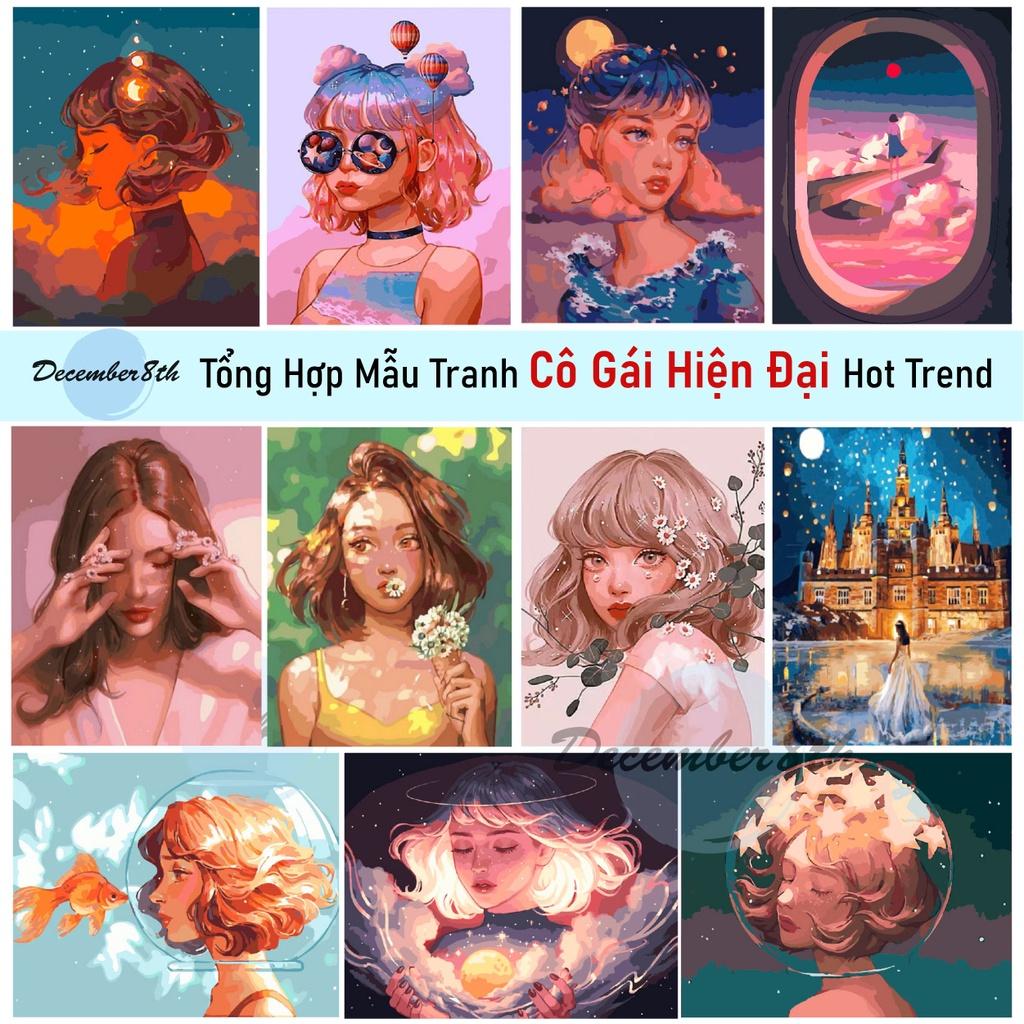 Tranh Tô Màu Tranh sơn dầu số hóa December8th Hot Trend - Tranh Treo Tường Có Sẵn