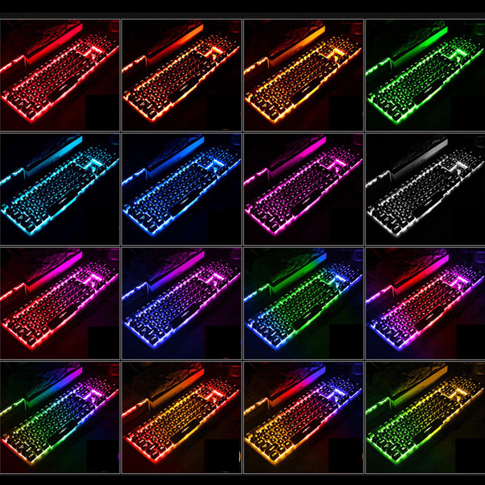 USB Wired Gaming Keyboard Universal 104 Keys