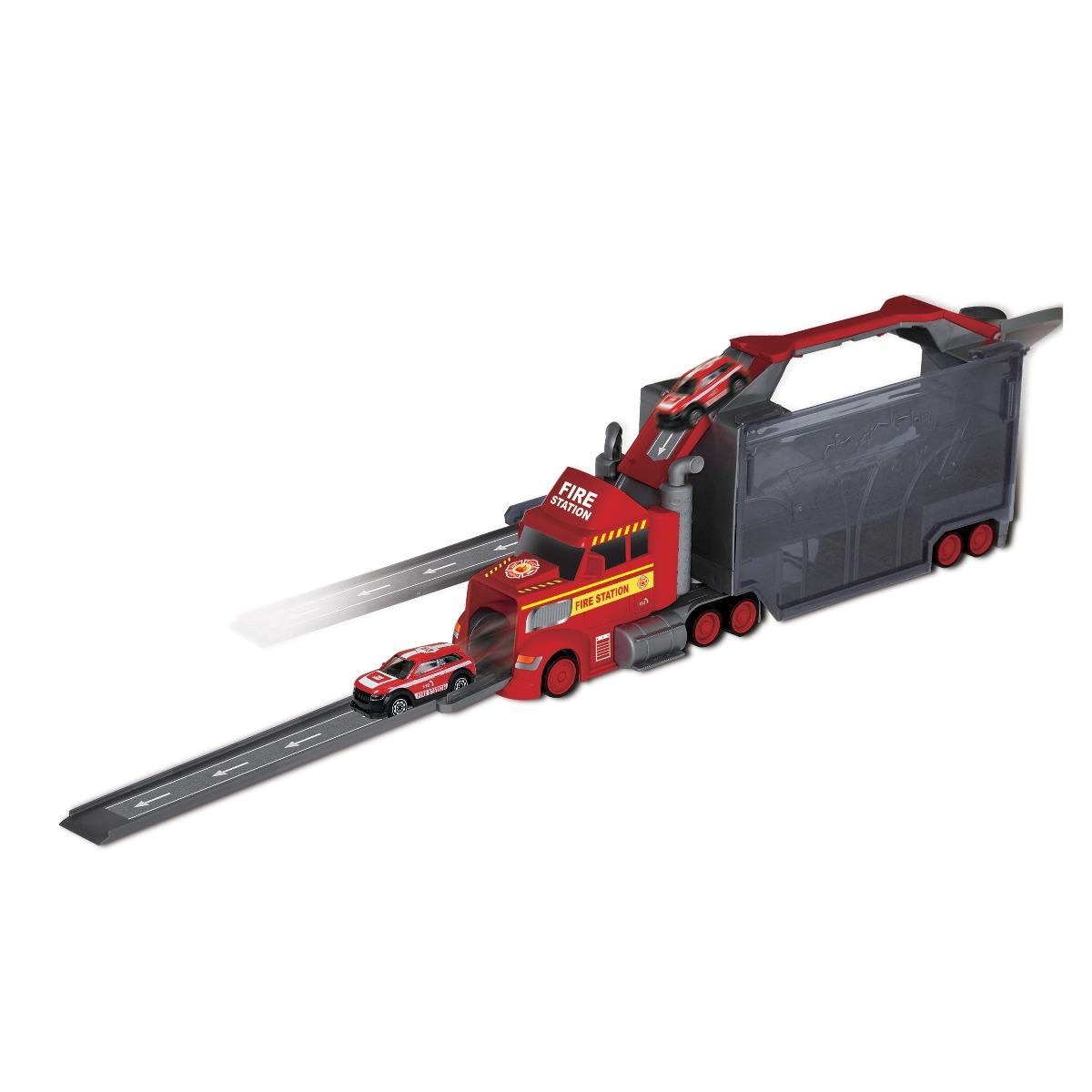 Đồ Chơi Xe Tải Nhiều Ngăn Cứu Hỏa Với Đường Trượt Nối Dài VECTO VT111