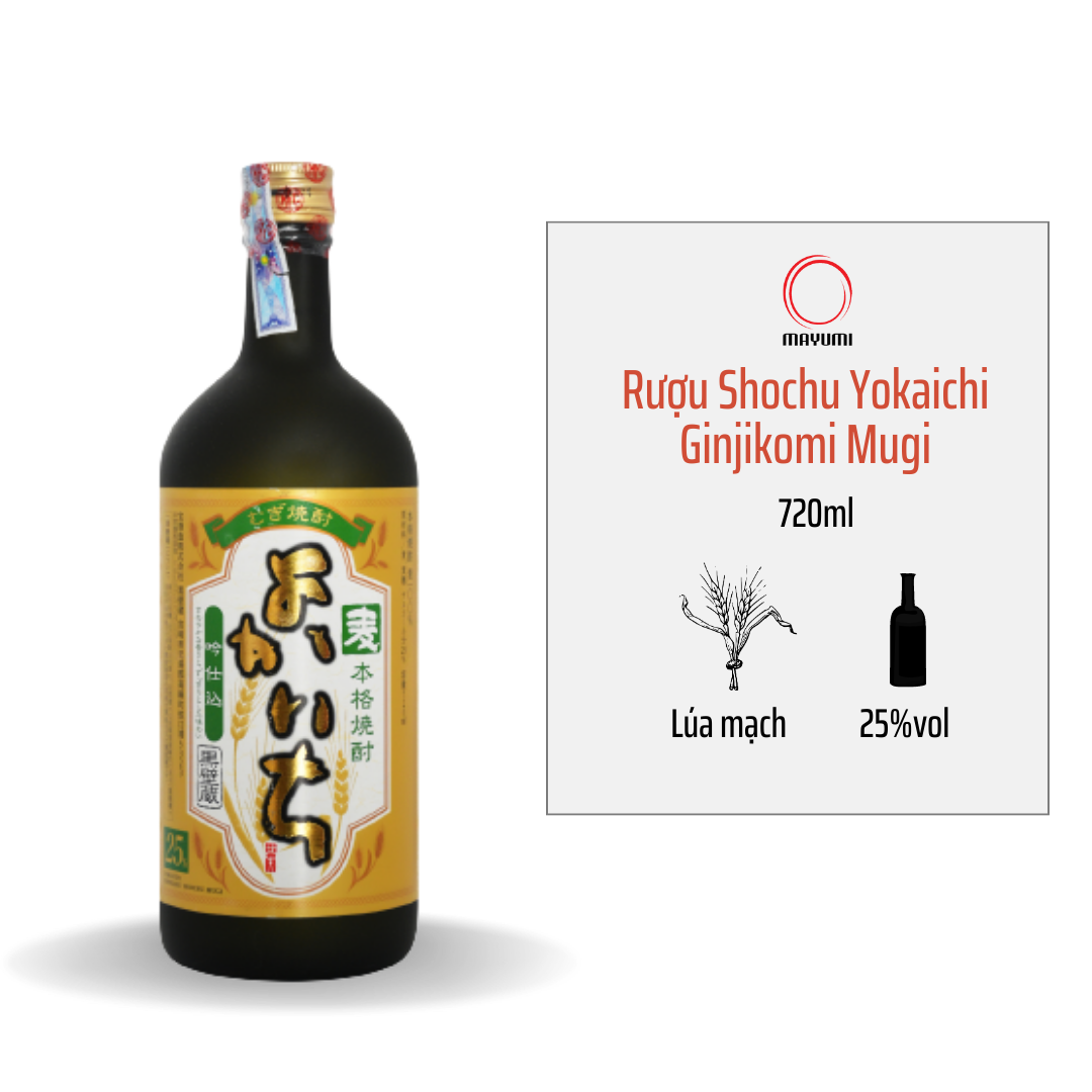 Rượu Barley Shochu &quot;Yokaichi Mugi&quot; 720ml 25%