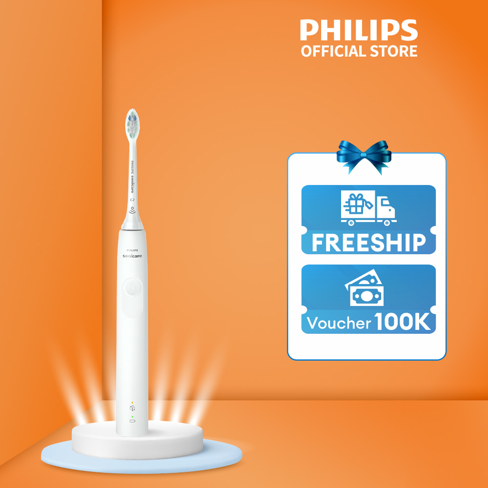 Bàn Chải Điện Chính Hãng Philips Sonicare Hx367123 Màu Trắng Chải Sạch Sâu Bảo Hành 2 Năm