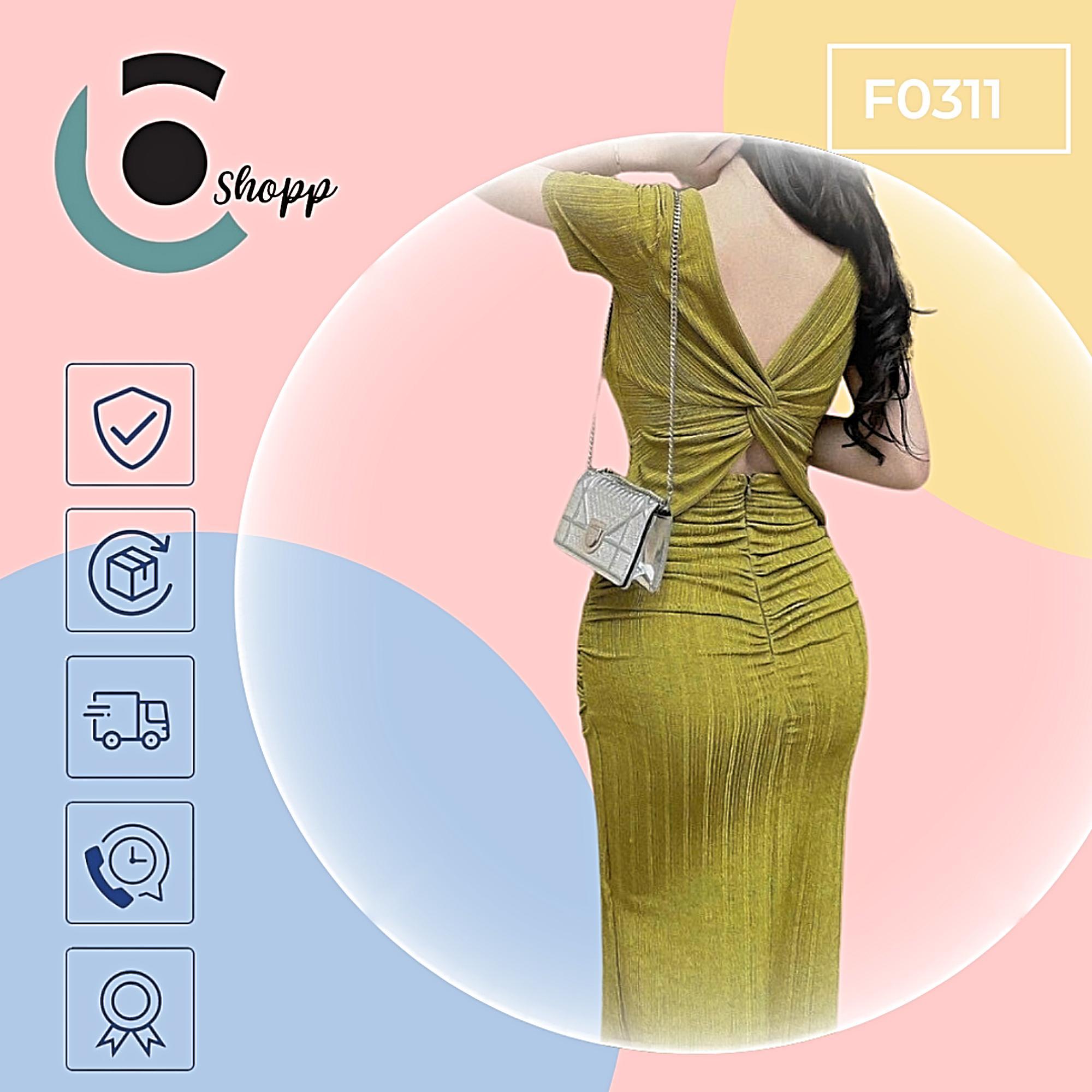 Đầm body dài nhúng ngưc cao cấp