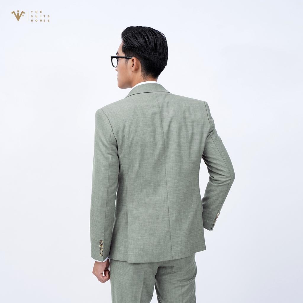 Bộ vest nam xanh rêu 1 khuy 2 túi, suits sartorial The Suits House