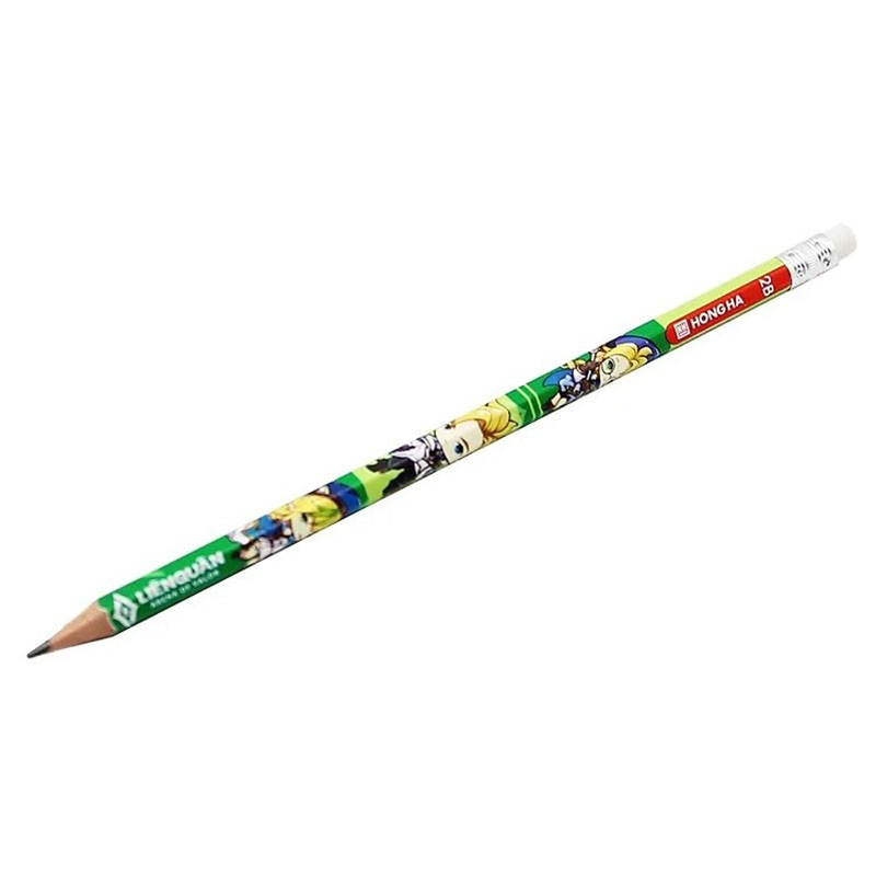Hộp 12 bút chì 2B Hồng Hà có tẩy thân lục giác Liên Quân 3530