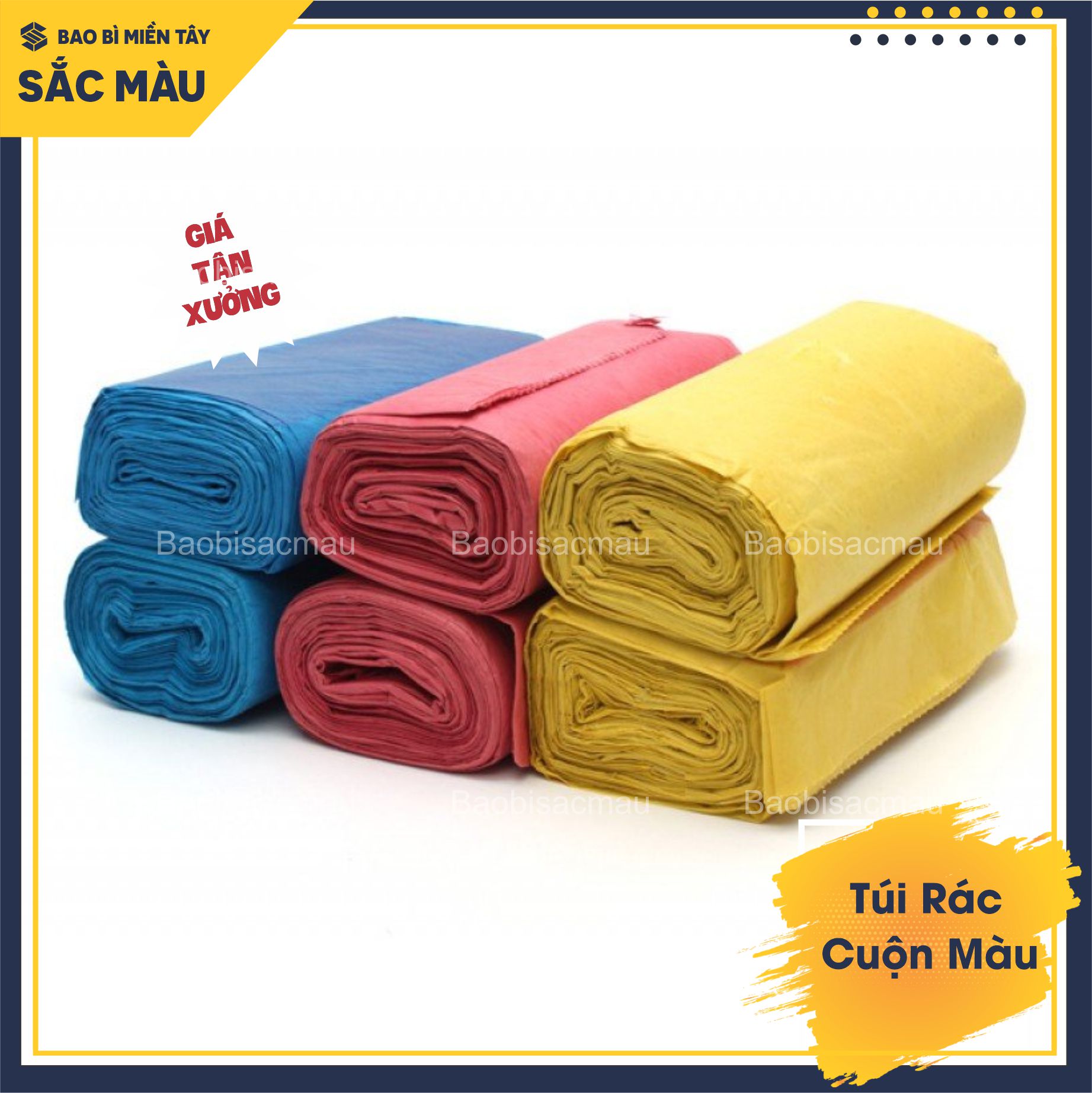 Túi đựng rác( 1Kg) màu đen và màu ngẫu nhiên, bền đẹp và chắc chắn với nhiều loại kích thước