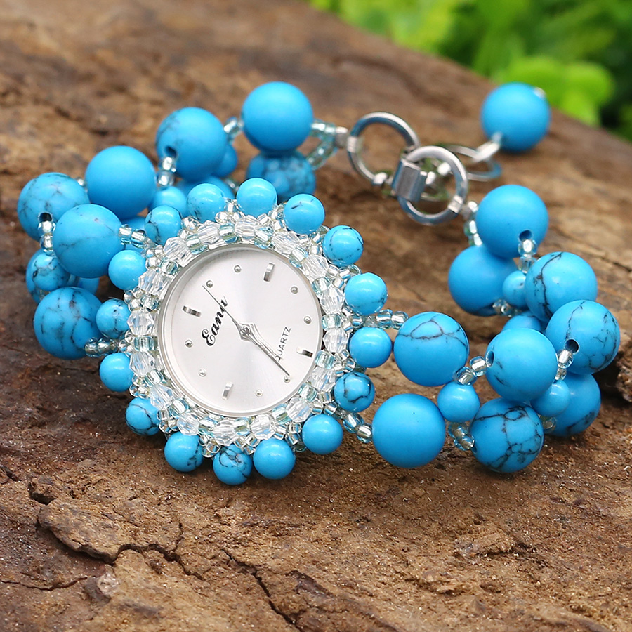 Đồng Hồ Nữ Đá Ngọc Lam DHN18 Bảo Ngọc Jewelry