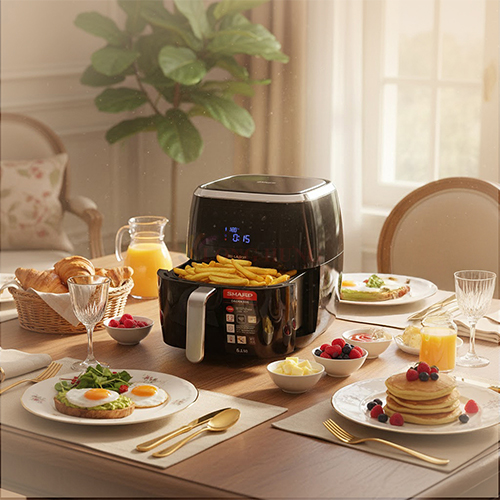 Nồi chiên không dầu điện tử Sharp 6.8 lít KF-AF68EPV - Hàng chính hãng