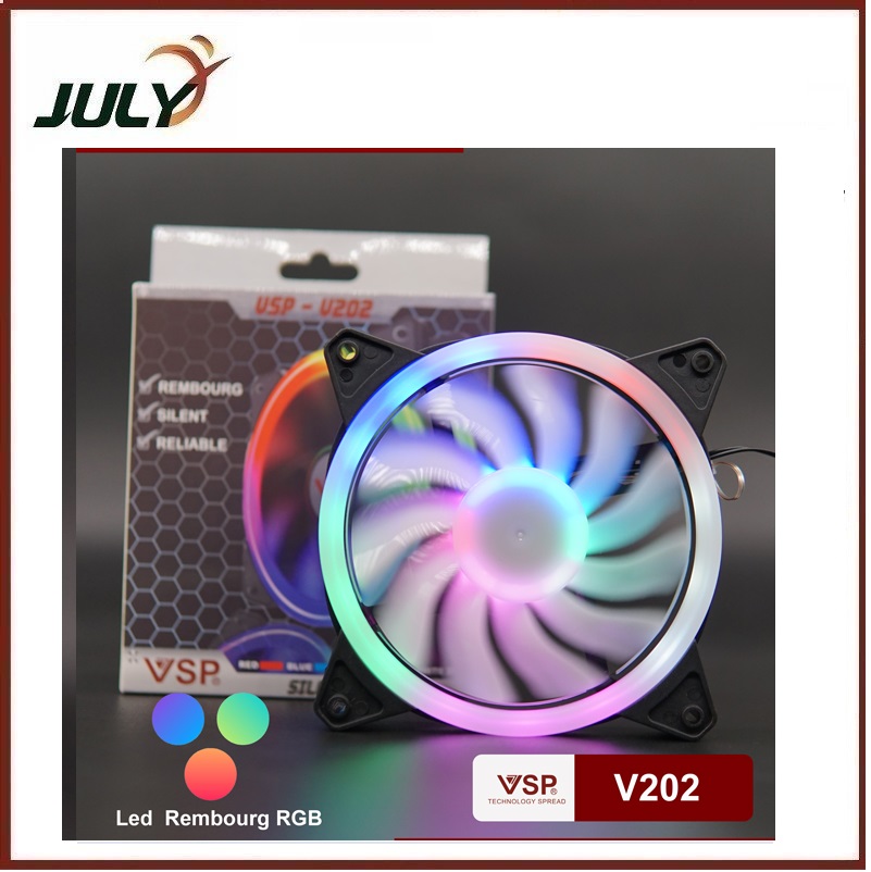 QUẠT TẢN NHIỆT V202 LED PHÙ HỢP CHO CÁC LOẠI MÁY TÍNH-JL