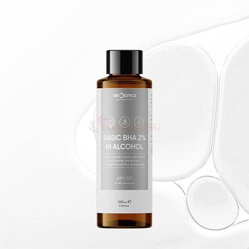Dung dịch DrCeutics Basic BHA 2% In Alcohol giúp loại bỏ tế bào chết trên da (100ml) - Hàng chính hãng