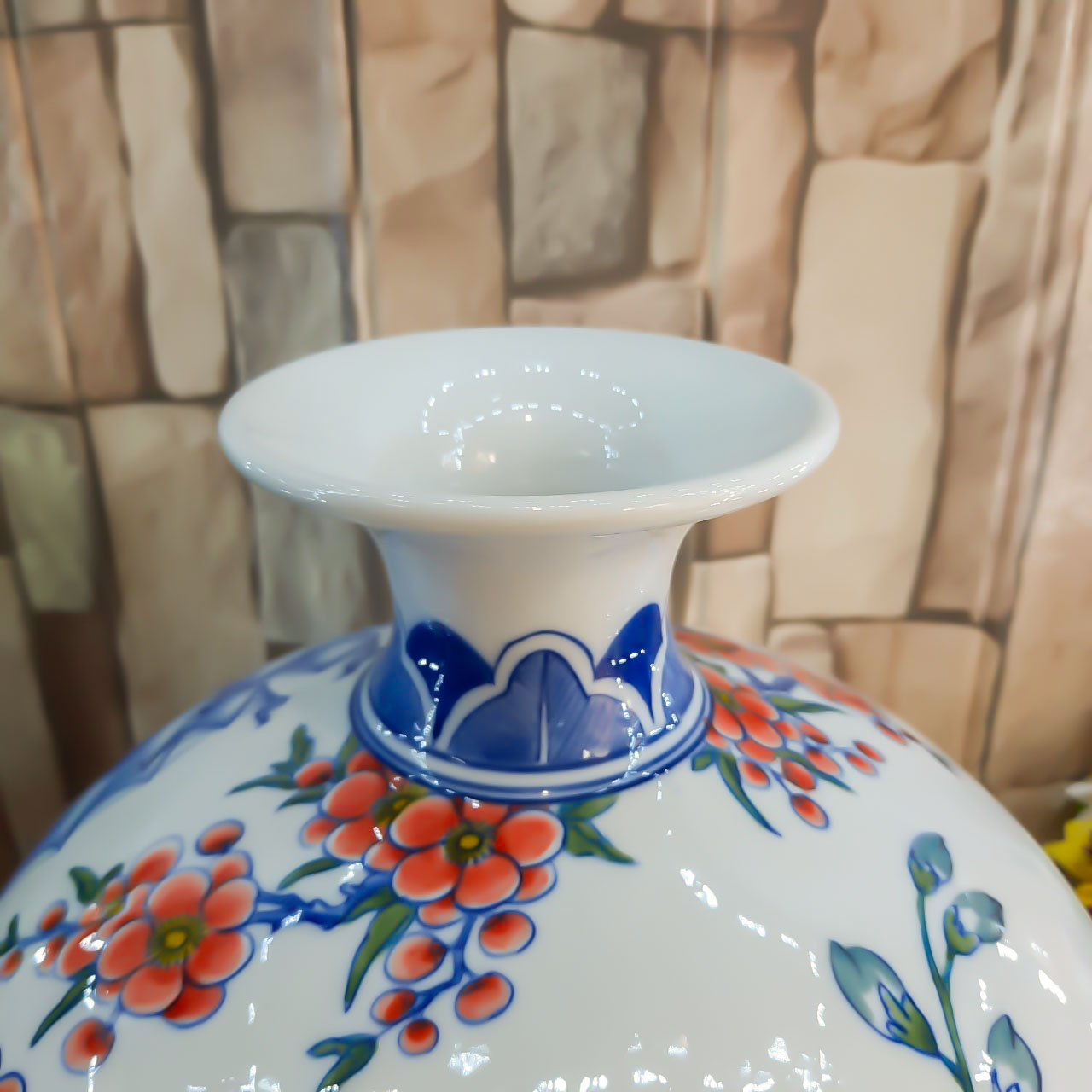 Bình hút lộc phong thủy vẽ kỹ Sen vàng cá chép, công đào phú quý, thuận buồm xuôi gió hàng chuẩn gốm Bát Tràng