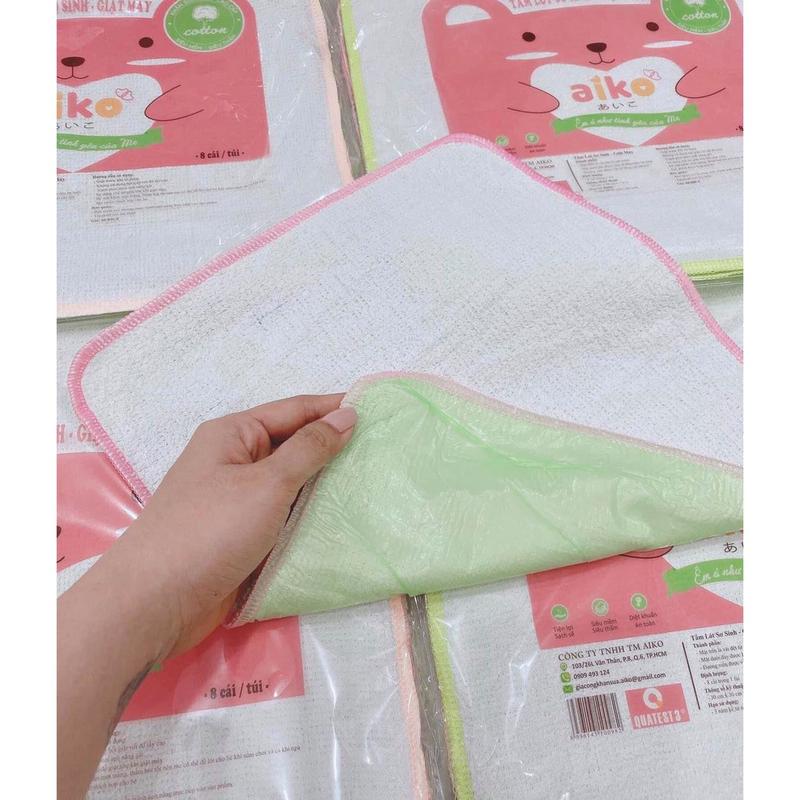 Gói 8 tấm lót chống thấm Aiko cho bé Sơ sinh - 30x30cm